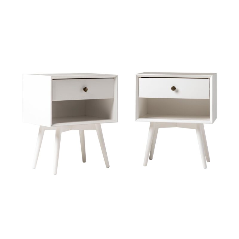 Mid-Century Solid Wood Nightstand Collection (1 or 2 Drawer) - Image 45