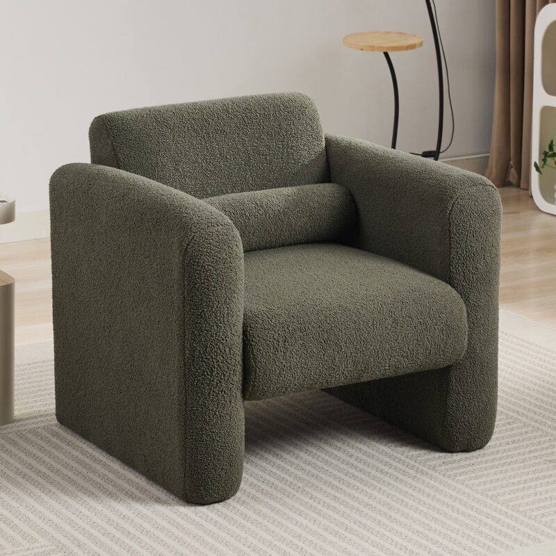 Walker Edison | Sherpa Modern Cloud Accent Chair - Image 2