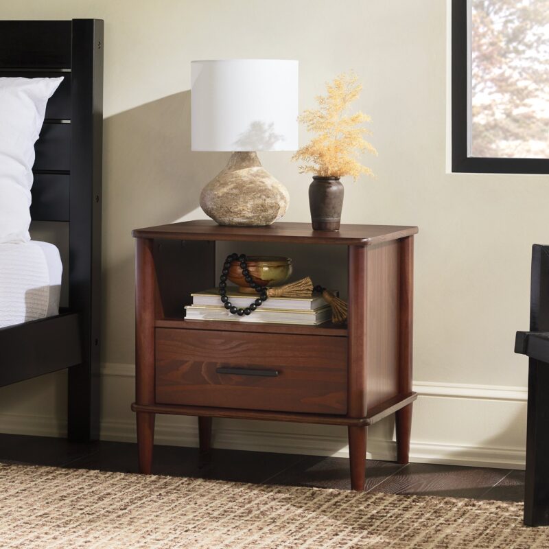 Walker Edison Spindle Transitional 1-Drawer Nightstand - Image 10