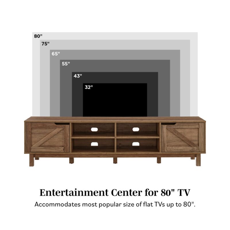 Barn Door 70" Rustic TV Stand - Image 3