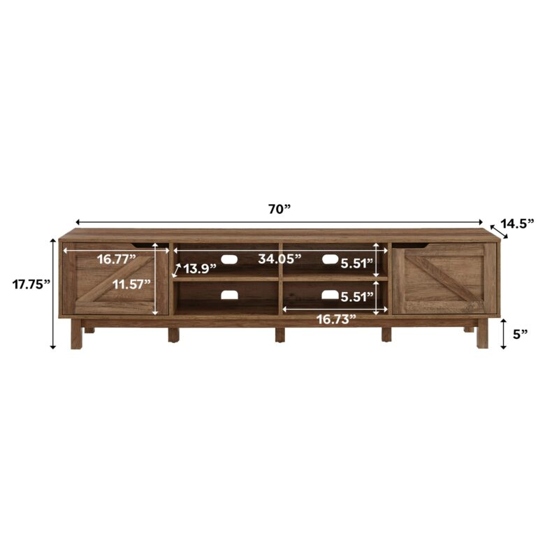Barn Door 70" Rustic TV Stand - Image 6