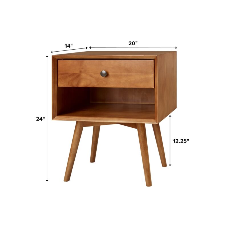 Mid-Century Solid Wood Nightstand Collection (1 or 2 Drawer) - Image 30
