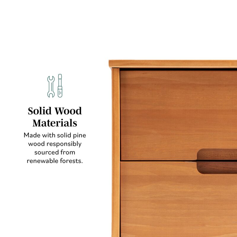 Sloane Mid Century Modern Solid Wood Nightstand - Image 3