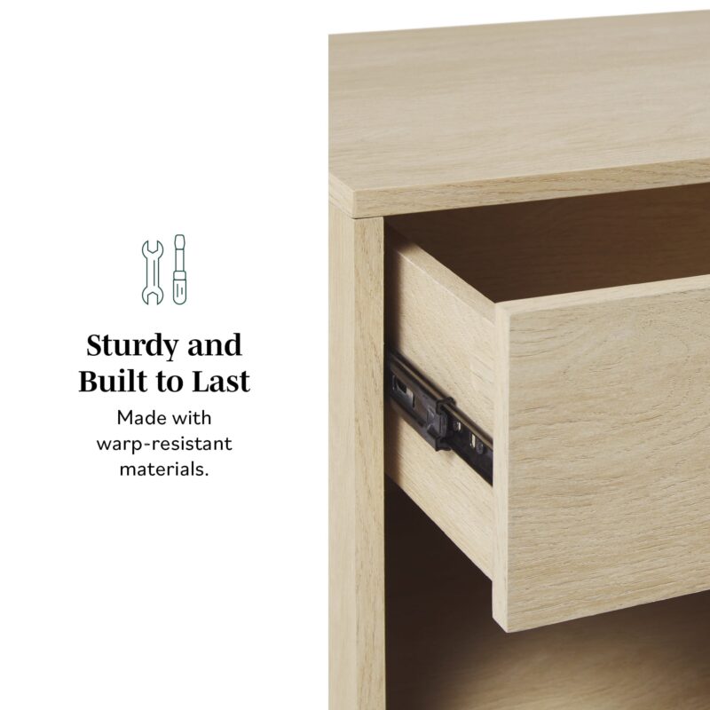 Mid-Century Frans Modern 1-Drawer Nightstand - Image 3