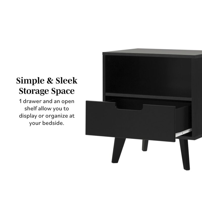 Sloane Hans Mid-Century Modern Angle-Leg Nightstand - Image 3