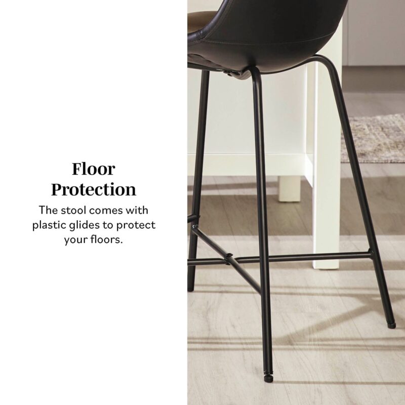 Xuma Urban Industrial Faux Leather Seating Collection (Dining Chair or Counter Stool), Set of 2 - Image 29