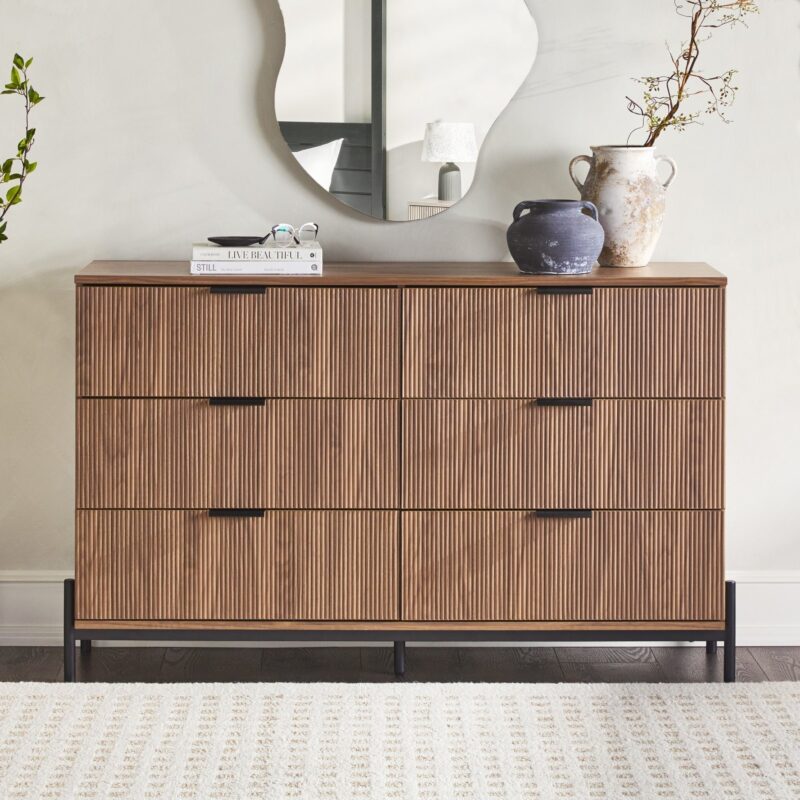 Paris Modern Scandinavian Reeded Dresser - Image 9