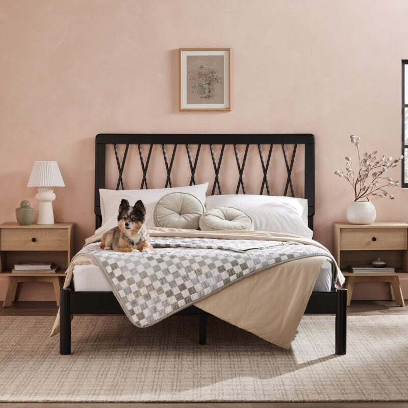 Cama X Spindle Mid-Century Modern Solid Wood Bed - Image 10