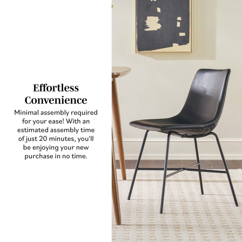 Xuma Urban Industrial Faux Leather Seating Collection (Dining Chair or Counter Stool), Set of 2 - Image 2