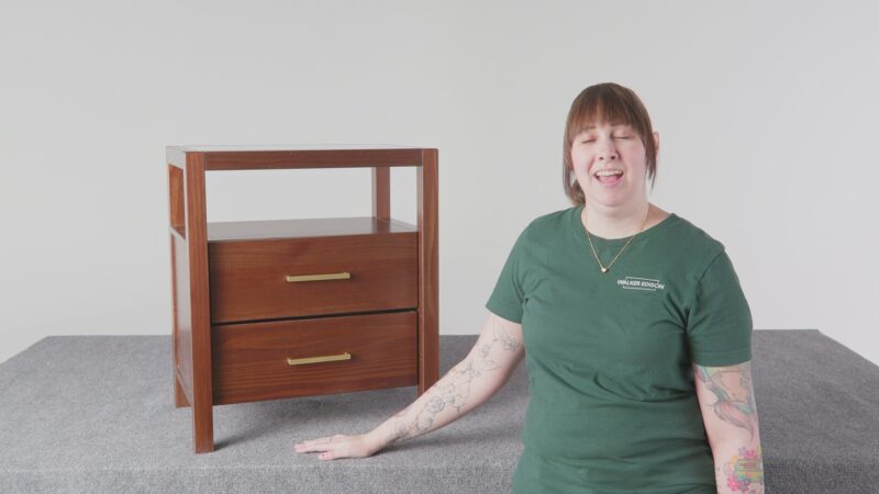 Isla Modern Easy Assembly 2 Drawer Nightstand with Glass Top - Image 20