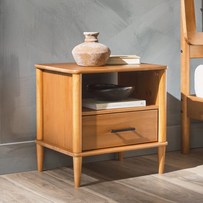 Walker Edison Spindle Transitional 1-Drawer Nightstand - Image 2