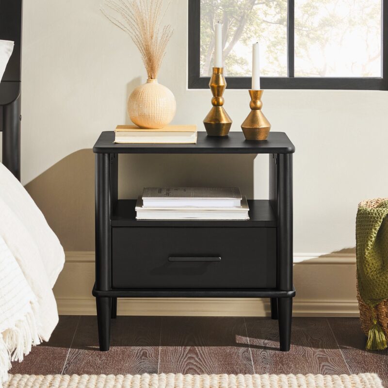 Walker Edison Spindle Transitional 1-Drawer Nightstand - Image 14
