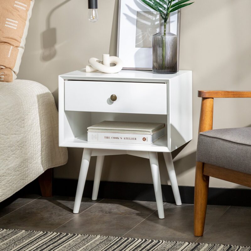 Mid-Century Solid Wood Nightstand Collection (1 or 2 Drawer) - Image 38