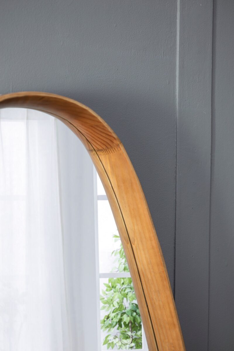 Walker Edison | Curve Design Wood Mirror - Image 9