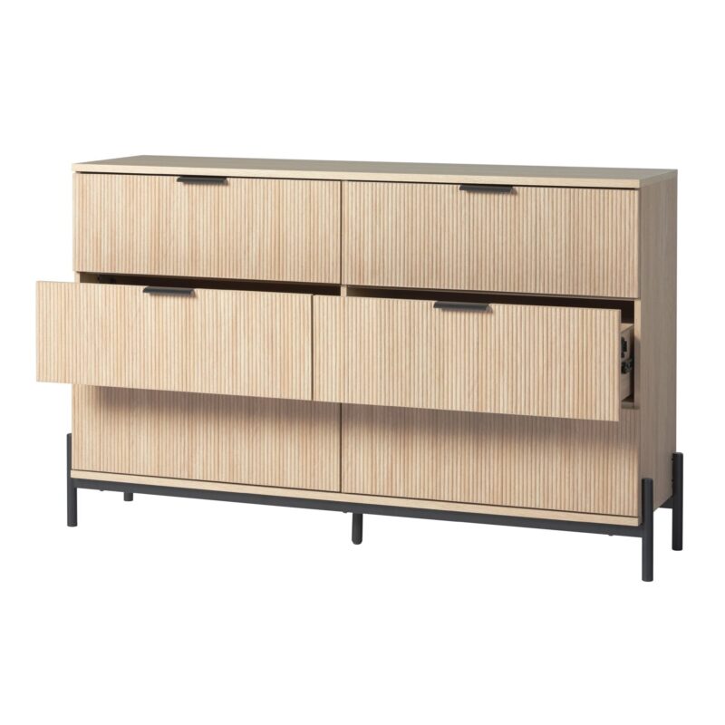 Paris Modern Scandinavian Reeded Dresser - Image 2