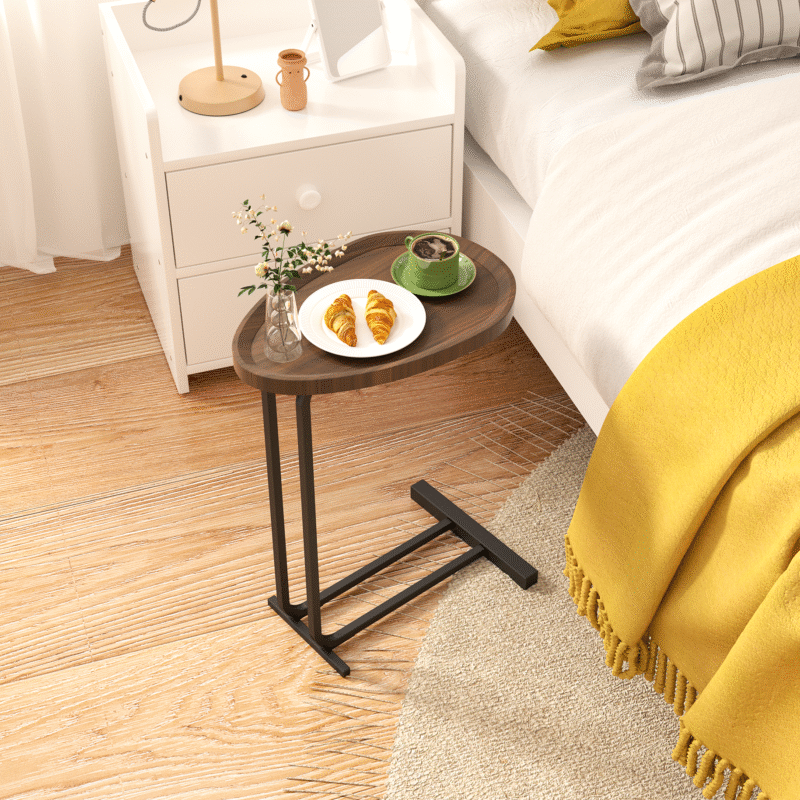 Walker Edison | C Shape End Table for Sofa and Bedside - Image 2
