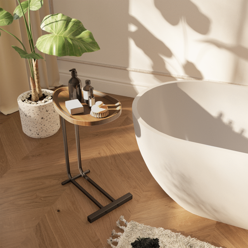 Walker Edison | C Shape End Table for Sofa and Bedside - Image 7