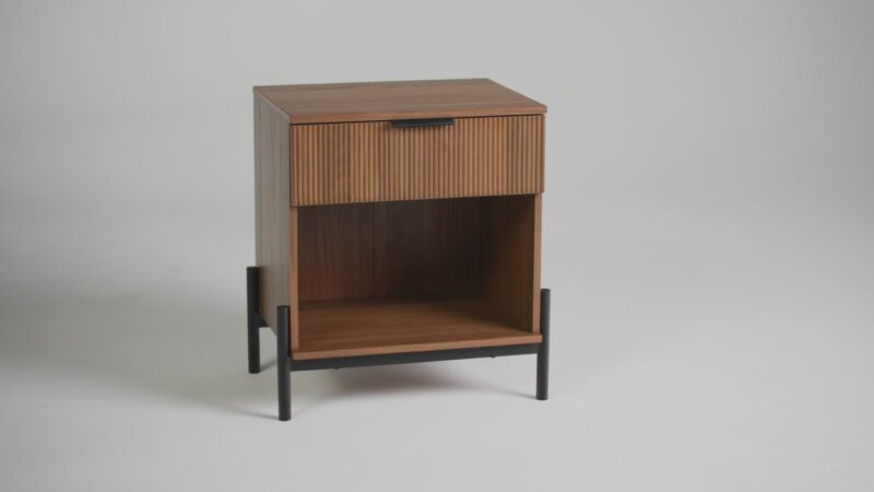 Paris Modern Scandinavian Reeded Nightstand - Image 33