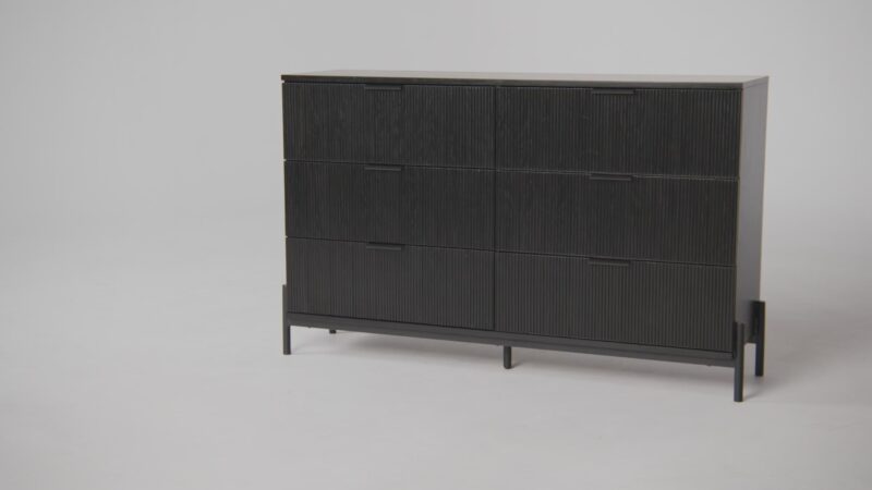 Paris Modern Scandinavian Reeded Dresser - Image 15