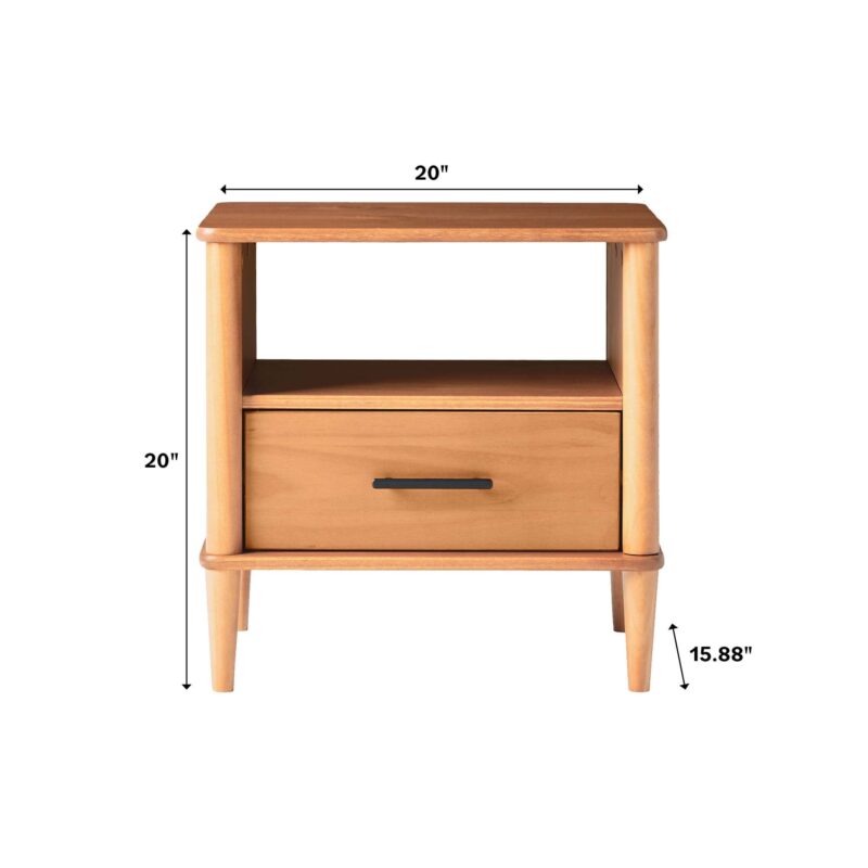Walker Edison Spindle Transitional 1-Drawer Nightstand - Image 5