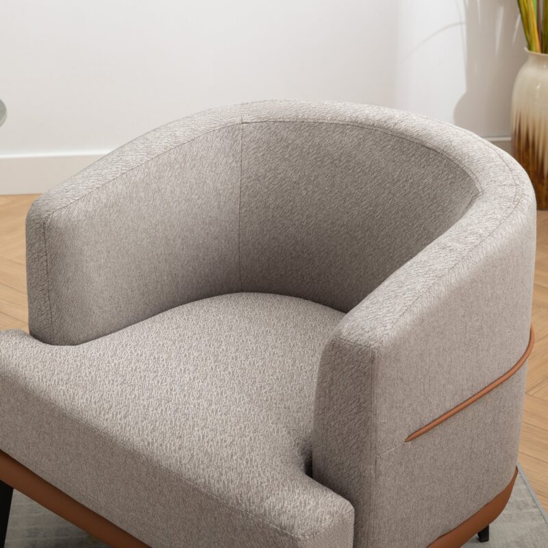 Walker Edison | Modern Two-tone Barrel Accent Chair - Image 10