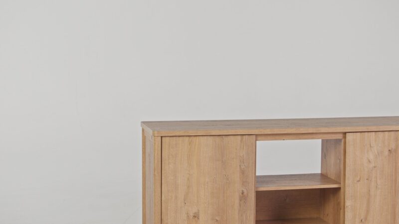 Flynn Scandinavian Reeded TV Stand with Storage - Image 22