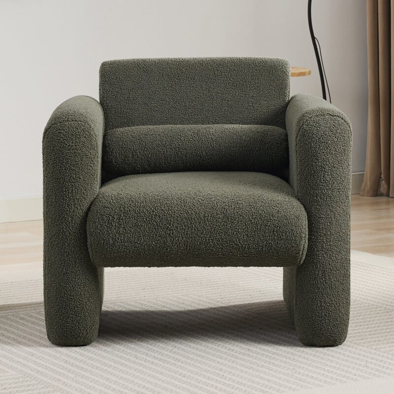 Walker Edison | Sherpa Modern Cloud Accent Chair - Image 3