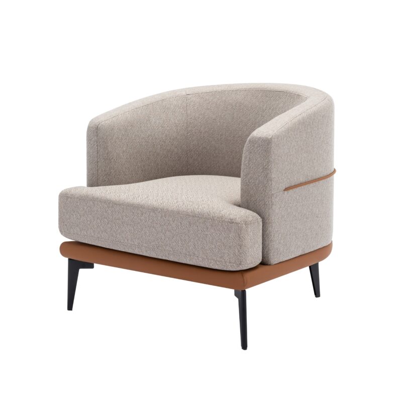 Walker Edison | Modern Two-tone Barrel Accent Chair - Image 13