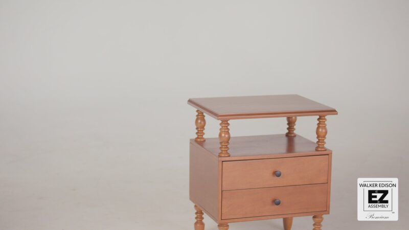 Traditional Vivienne Easy Assembly Solid Wood Nightstand - Image 41