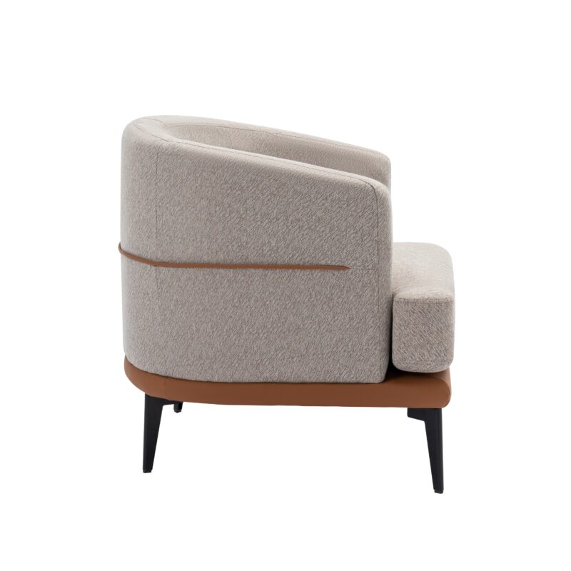 Walker Edison | Modern Two-tone Barrel Accent Chair - Image 17