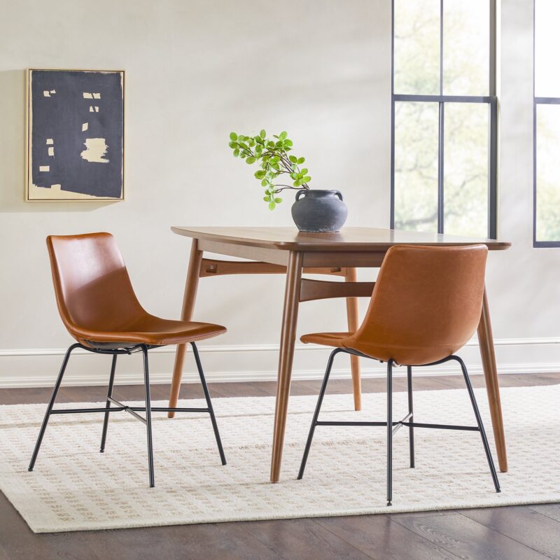 Xuma Urban Industrial Faux Leather Seating Collection (Dining Chair or Counter Stool), Set of 2 - Image 13
