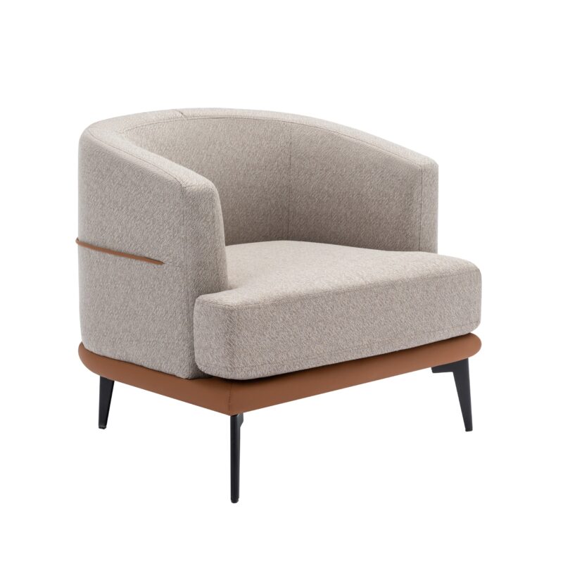 Walker Edison | Modern Two-tone Barrel Accent Chair - Image 14