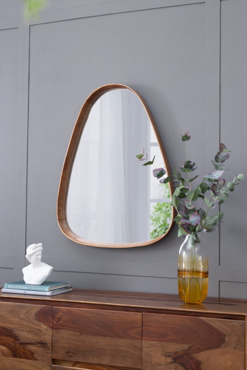 Walker Edison | Curve Design Wood Mirror - Image 4