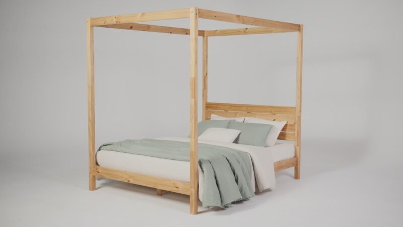 Isla Solid Wood Canopy Bedframe Collection - Image 39