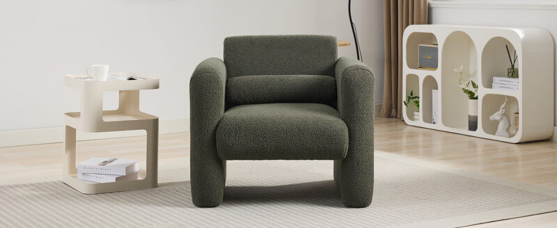 Walker Edison | Sherpa Modern Cloud Accent Chair - Image 24