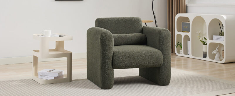 Walker Edison | Sherpa Modern Cloud Accent Chair - Image 25