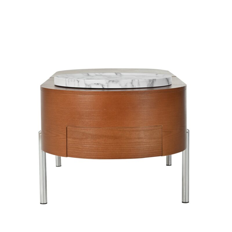 Walker Edison | Modern Lift Top Coffee Table with Marble Pattern Tray and Storage - Image 21