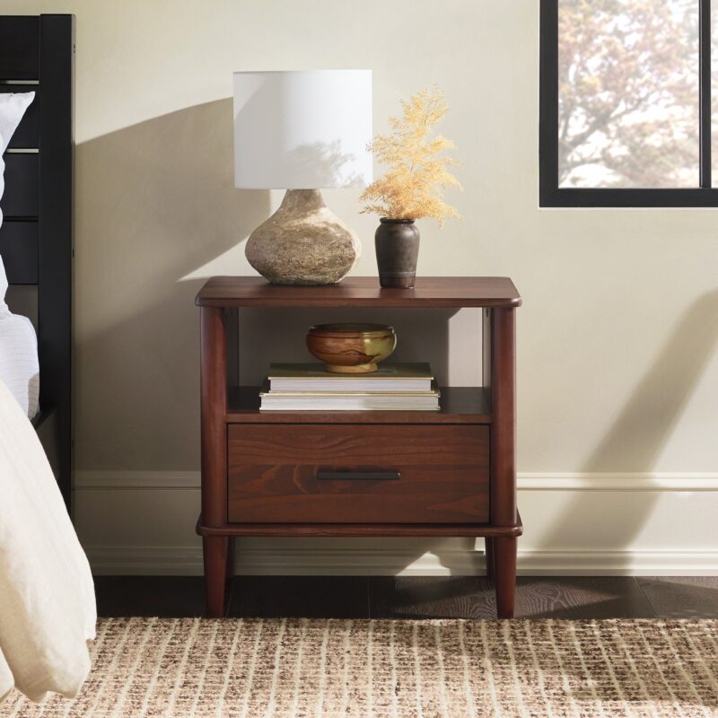 Walker Edison Spindle Transitional 1-Drawer Nightstand - Image 9