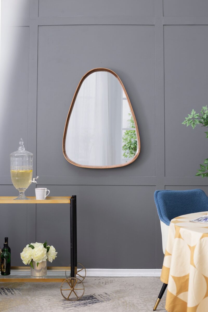 Walker Edison | Curve Design Wood Mirror - Image 6