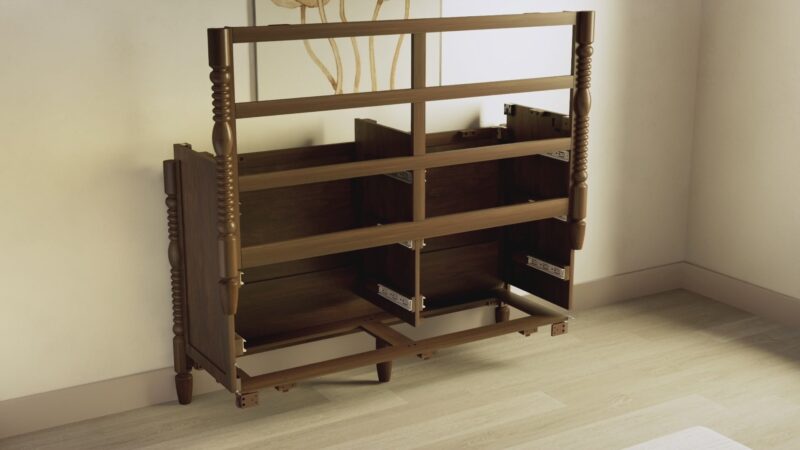 Traditional Vivienne 5-Drawer Easy Assembly Solid Wood Dresser - Image 17