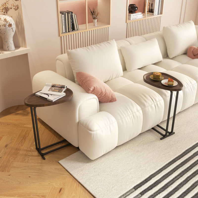 Walker Edison | C Shape End Table for Sofa and Bedside - Image 9