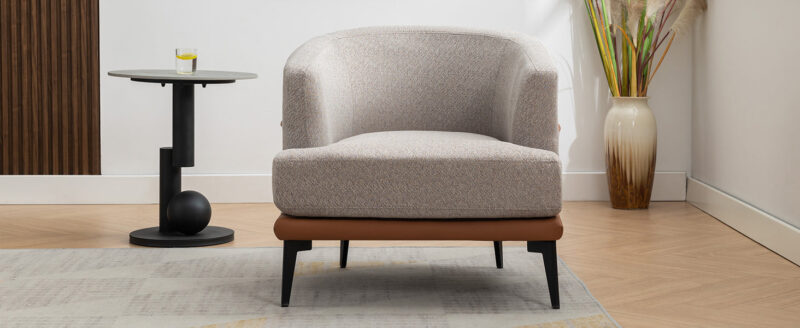 Walker Edison | Modern Two-tone Barrel Accent Chair - Image 22
