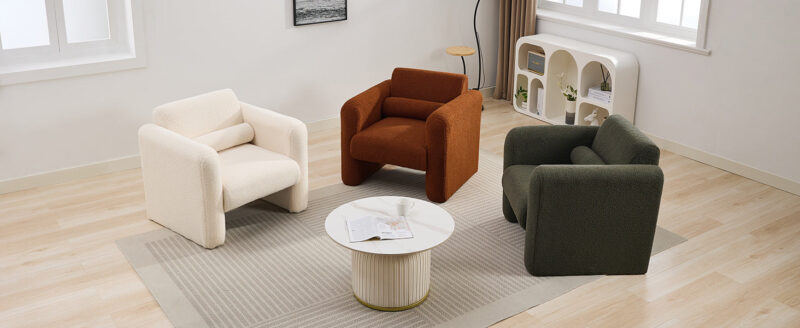 Walker Edison | Sherpa Modern Cloud Accent Chair - Image 20