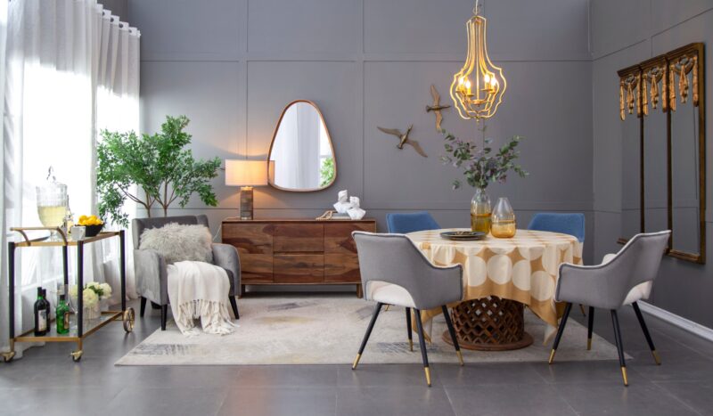 Walker Edison | Curve Design Wood Mirror - Image 3