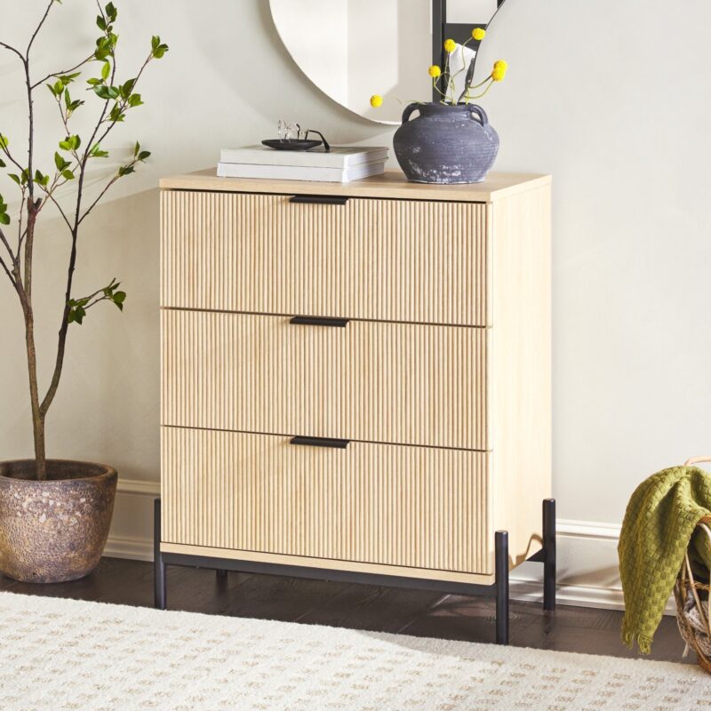 Paris Modern Scandinavian Reeded Chest - Image 2