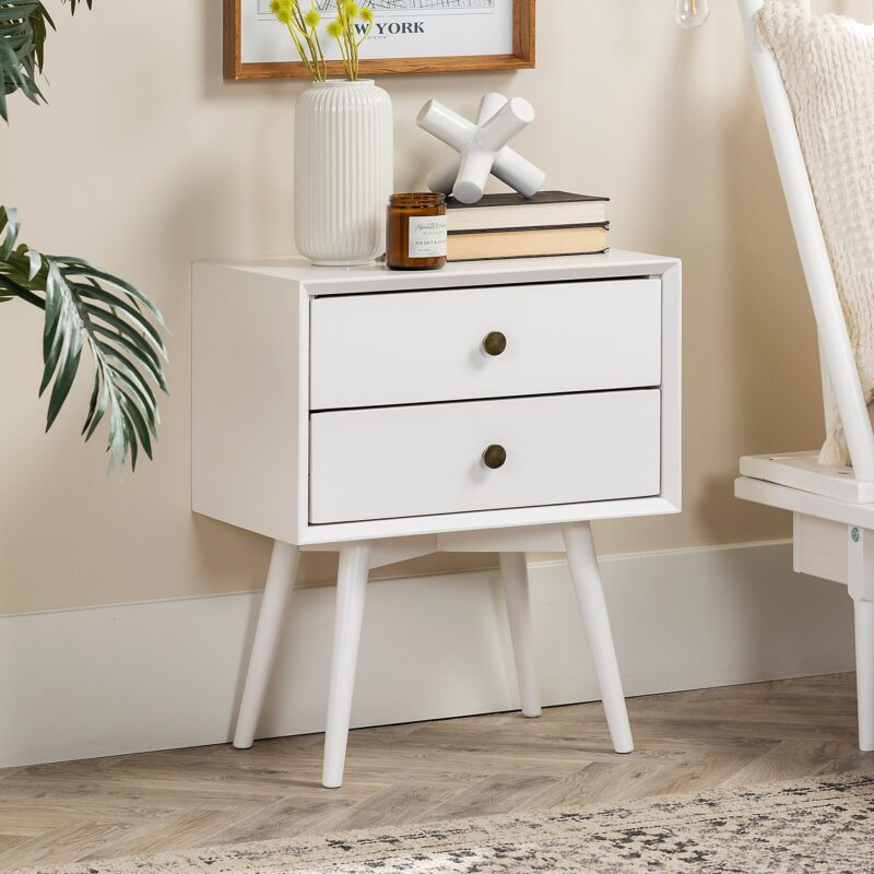 Mid-Century Solid Wood Nightstand Collection (1 or 2 Drawer) - Image 19
