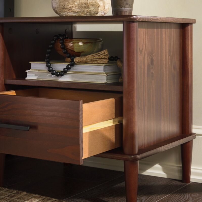 Walker Edison Spindle Transitional 1-Drawer Nightstand - Image 12