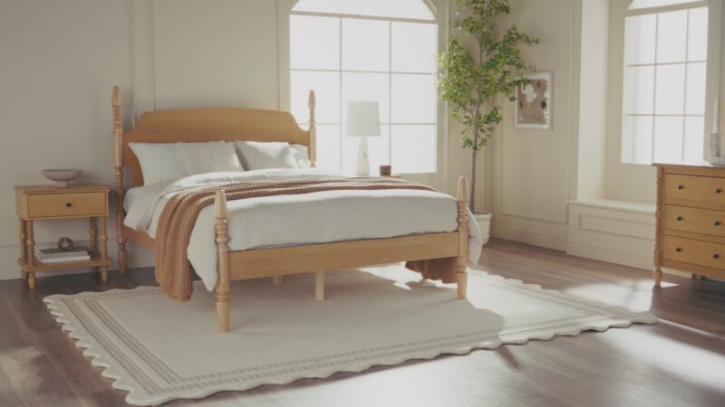 Traditional Vivienne Easy Assembly Solid Wood Bed - Image 10