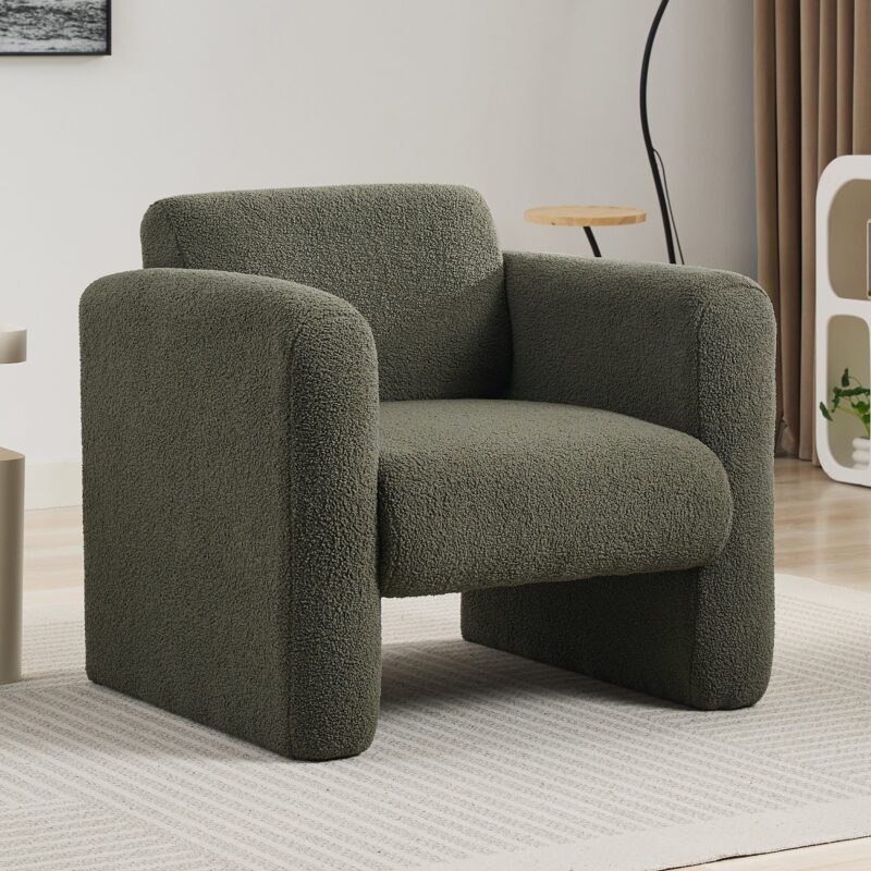 Walker Edison | Sherpa Modern Cloud Accent Chair - Image 5
