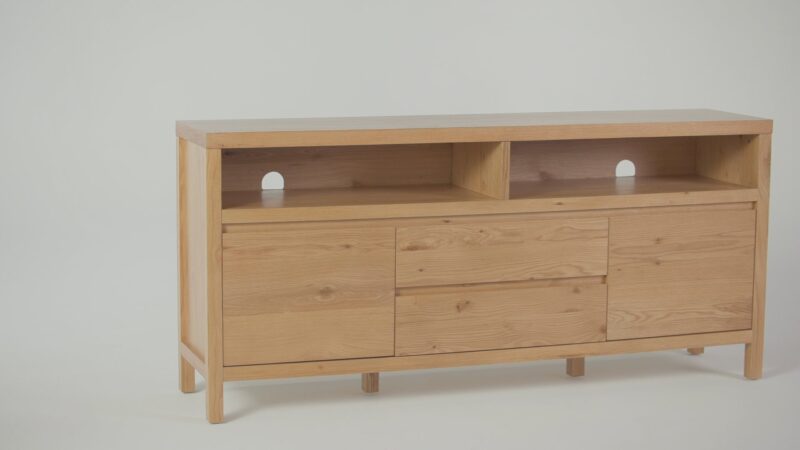 Nash 65" Modern Farmhouse Rustic Oak Wood Sideboard / TV Stand - Image 21